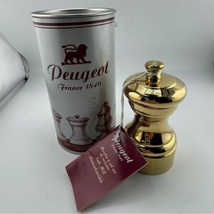 Peugeot Mignonette Gold Plated 4” Year Salt Mill